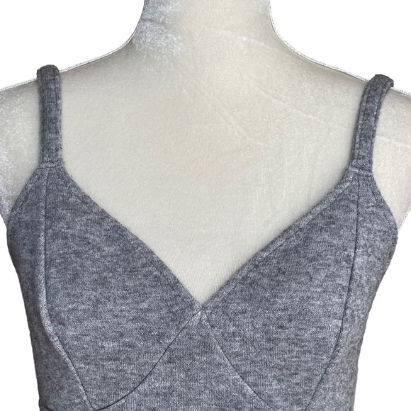 Express Women’s Sweater Knit Cami Size S Sweetheart Neckline Gray Cozy Neutral - Picture 2 of 7